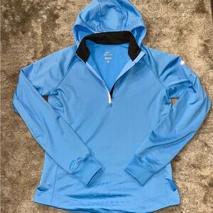 Nike Women’s Blue Dri-FIT Half-Zip Hoodie(large)